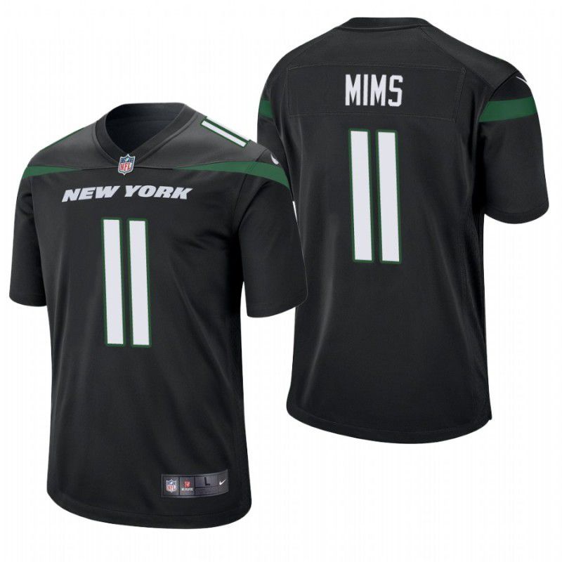 Men New York Jets #11 Denzel Mims Nike Black Game NFL Jersey